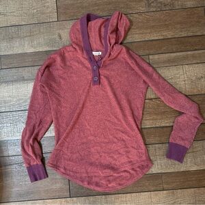 Smartwool Red and Purple Wool Blend Hoodie